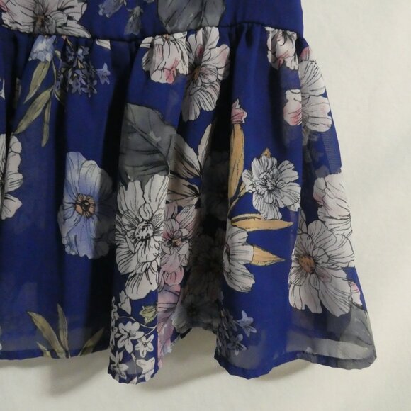 AVA & YELLY | size 6 | Sheer Sleeveless Floral Dress | Tie Back | Lined - Picture 8 of 16